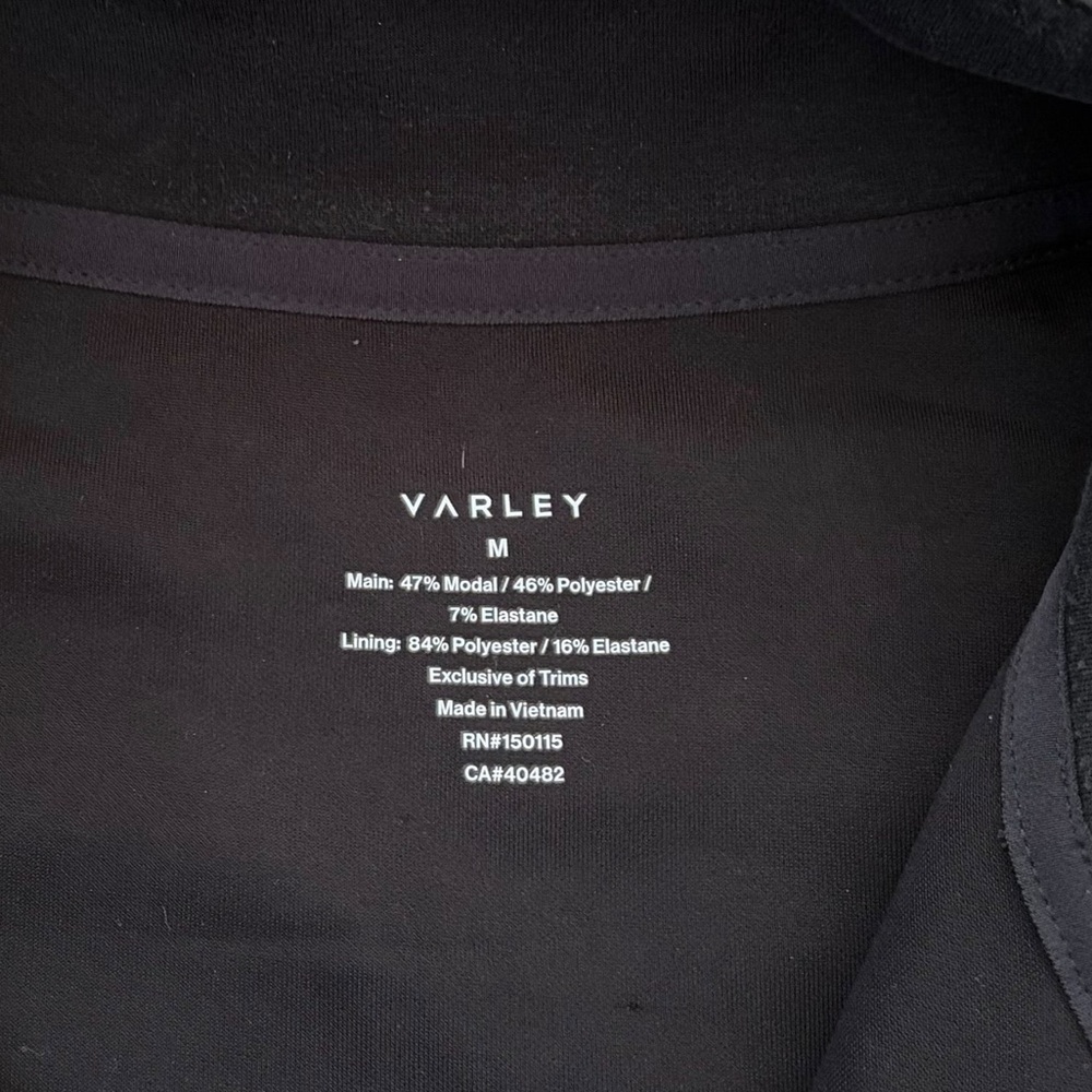 Varley Sweatshirt Sian Cropped Half Zip Midlayer Black Medium - Picture 5 of 6
